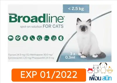 Broadline แมว 2.5กก.(1กล่อง3หลอด) EXP01/23