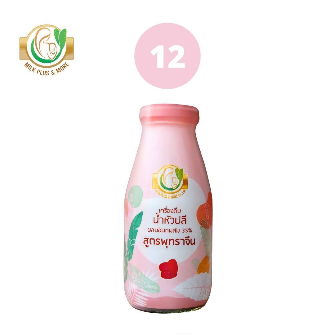 Milk Plus & More มิลค์พลัส แอนด์ มอร์ / น้ำหัวปลีผสมอินทผลัม สูตรพุทราจีน 12 ขวด
