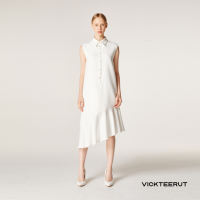 VICKTEERUT (ราคาปกติ 9900-.) Re-Edition Sleeveless Shirt Collar Dress  เดรสแขนกุด ปกเชิ้ต