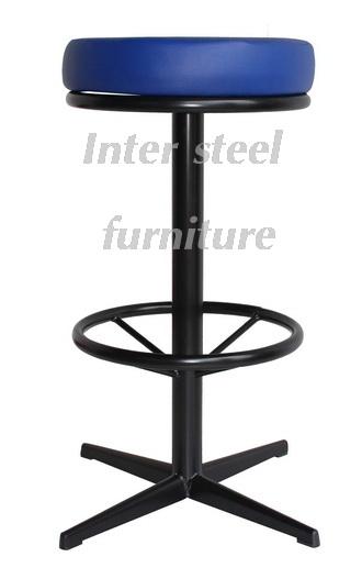 Inter Steel เก้าอี้บาร์ เบาะหมุน รุ่น CT-14 โครงดำ / เบาะฟองน้ำอัดหุ้มหนังเทียม Bar chair , sponge cushion, pvc leather cover, black frame