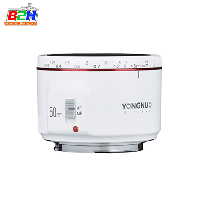 Lens Yongnuo YN 50mm f1.8 II for Canon EF เลือก 2 สีดำ/ขาว (เลนส์โลหะ,เงียบ,โฟกัสไว) รับประกัน 1 ปี ราคา 3,791 บาท*ส่งฟรี
