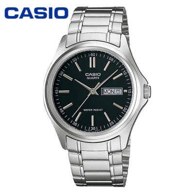 Casio Standard รุ่น MTP-1183A-7A - นาฬิกาผู้ชาย สายแสตนเลส หน้าปัดดำ (สินค้าขายดีมาก) มั่นใจ ของแท้ ประกันศูนย์ 1 ปีเต็ม