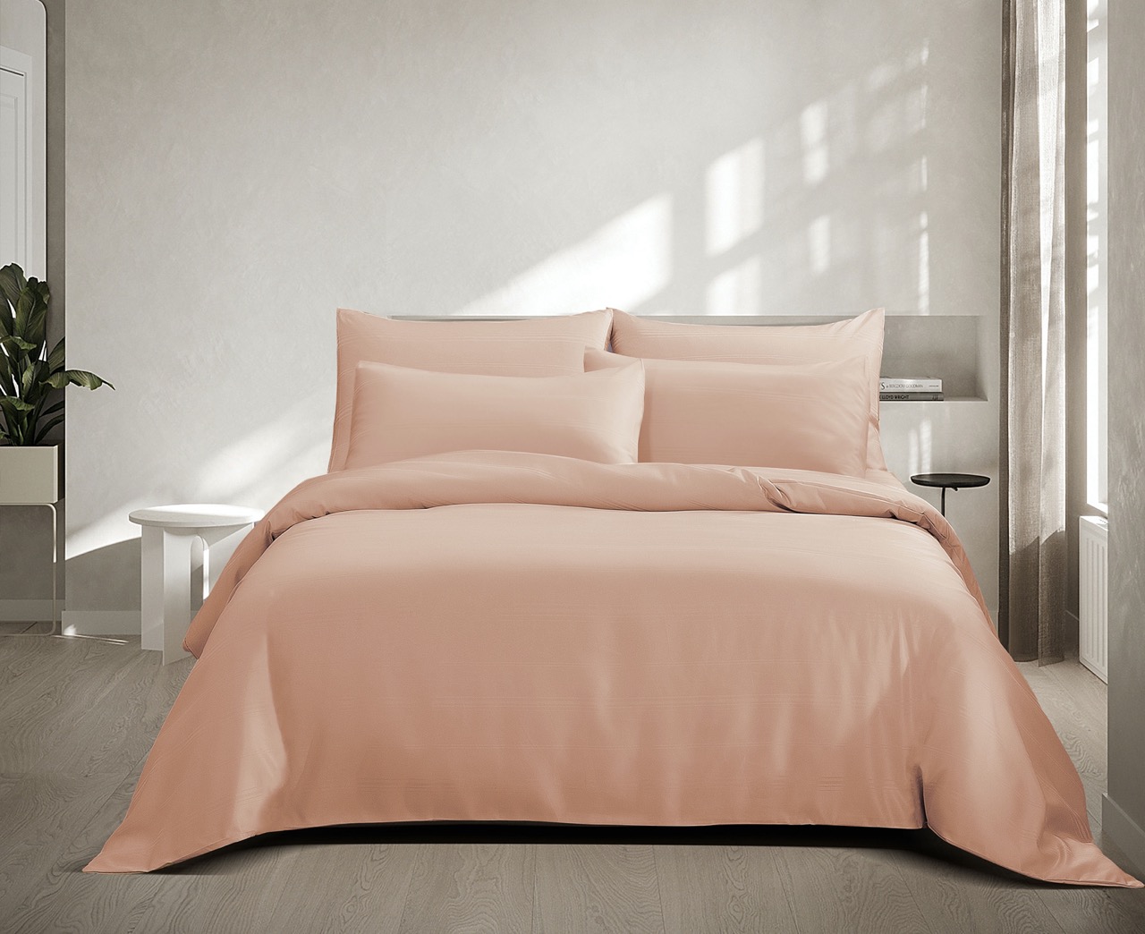 Studio One Fresh Denzel Solid Dobby ผ้าปูที่นอน พร้อมผ้านวม ขนาด 5 และ 6 ฟุต ราคา 2,547 บาท*ส่งฟรี