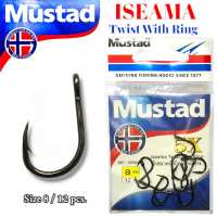 เบ็ดตกปลา MUSTAD ISEAMA ตัวเบ็ดมัสตาด ทรงอิเซม่า ตูดห่วง หน้าบิด