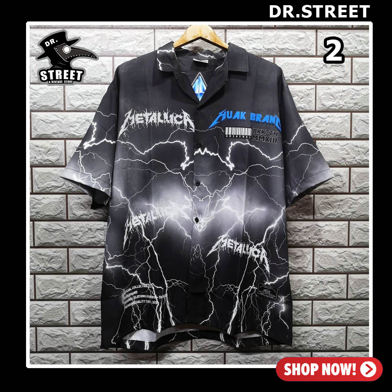 Dr.Street  เสื้อเชิ๊ต เสื้อคอ-ปก เสื้อแนวสตรีท เสื้อโอเวอไซต์ HUAK (เสื้อ-กางเกง แยกขาย)