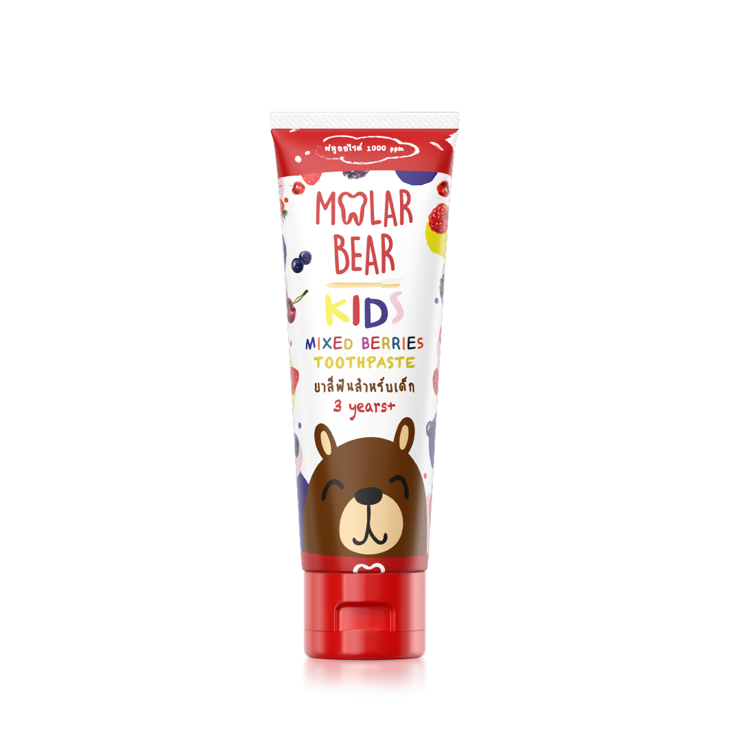 3 ขวบ+ Molar Bear ยาสีฟันเด็ก รุ่น Kids ฟลูออไรด์​ 1000 ppm