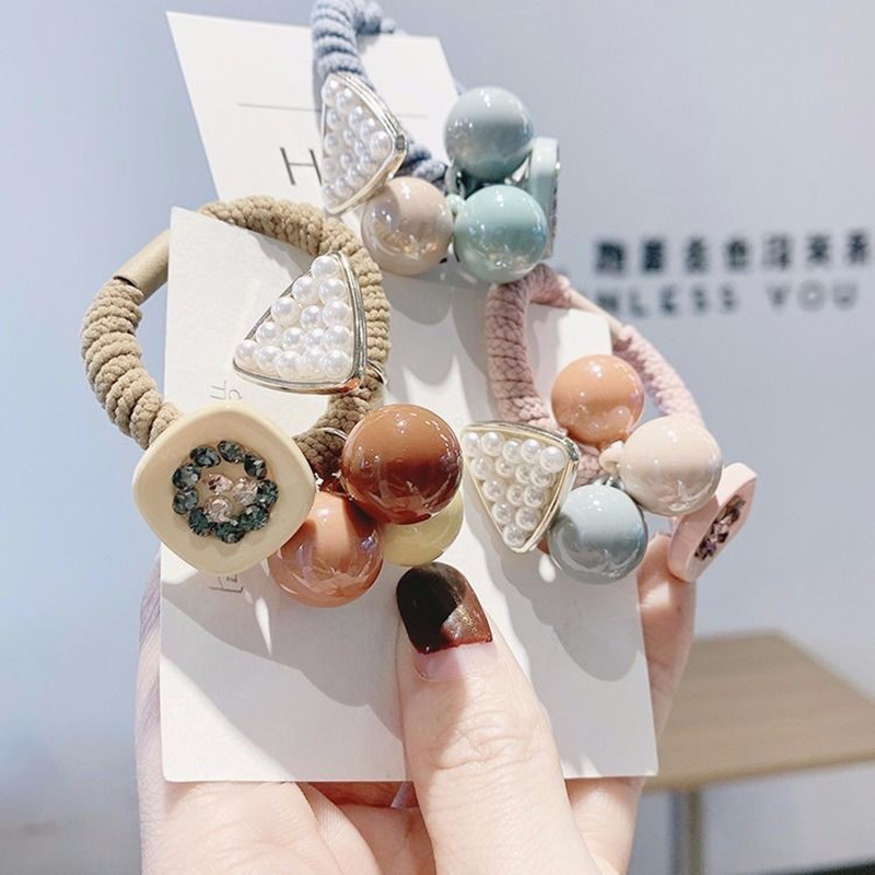 เกาหลีโมริหญิงผูกผมผูกผมยางรัดสร้อยข้อมือสองชนิดของเชือกผมKorean Mori female hair tie simple tie hair rubber band bracelet two kinds of hair rope