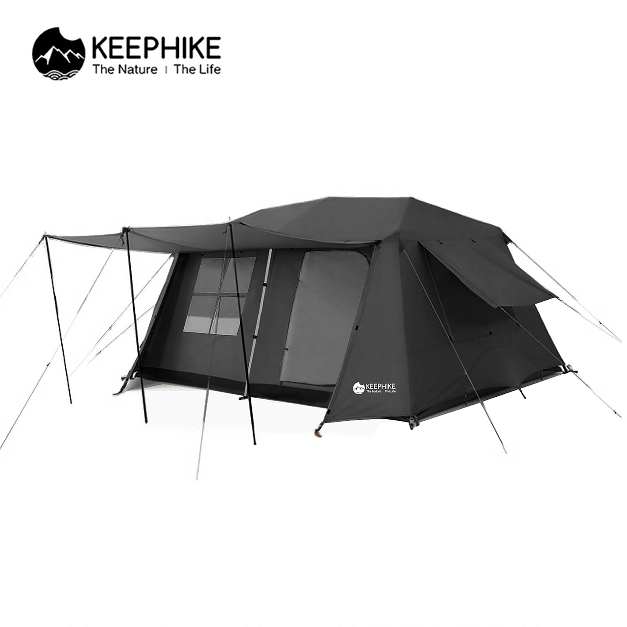 KEEPHIKE เต็นท์สันเขา แบบอัตโนมัติ เต็นท์ครอบครัว สองห้องนอนและห้องโถง สำหรับตั้งแคมป์กลางแจ้ง ราคา 10,990 บาท*ส่งฟรี