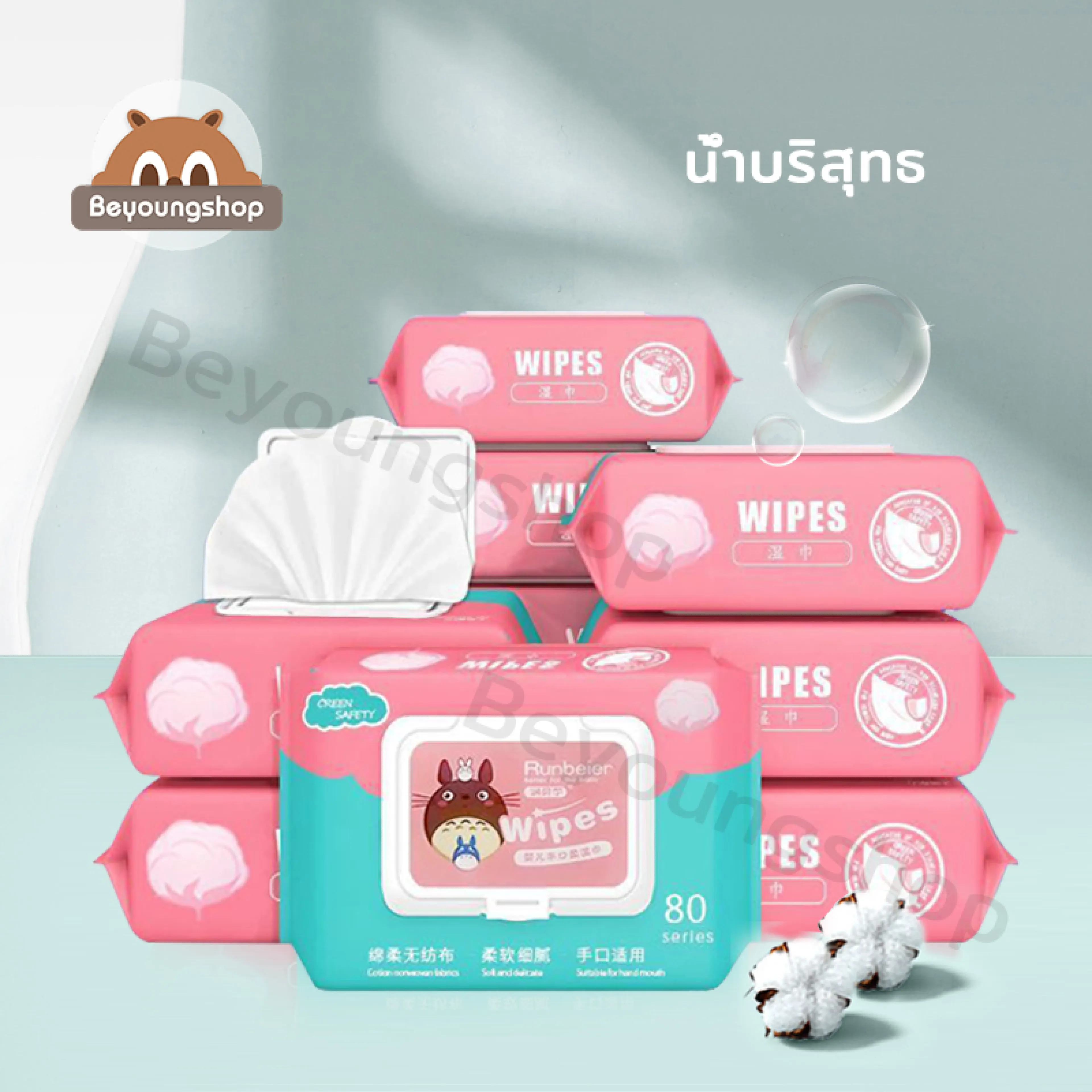 ทิชชู่เปียก กระดาษเปียก ทิชชู่เปียกสําหรับเด็ก Baby Wipes กระดาษทิชชู่เปียก 1 ห่อมี 80 แผ่น กระดาษเปียก ผ้าเปียก ทิชชู่
