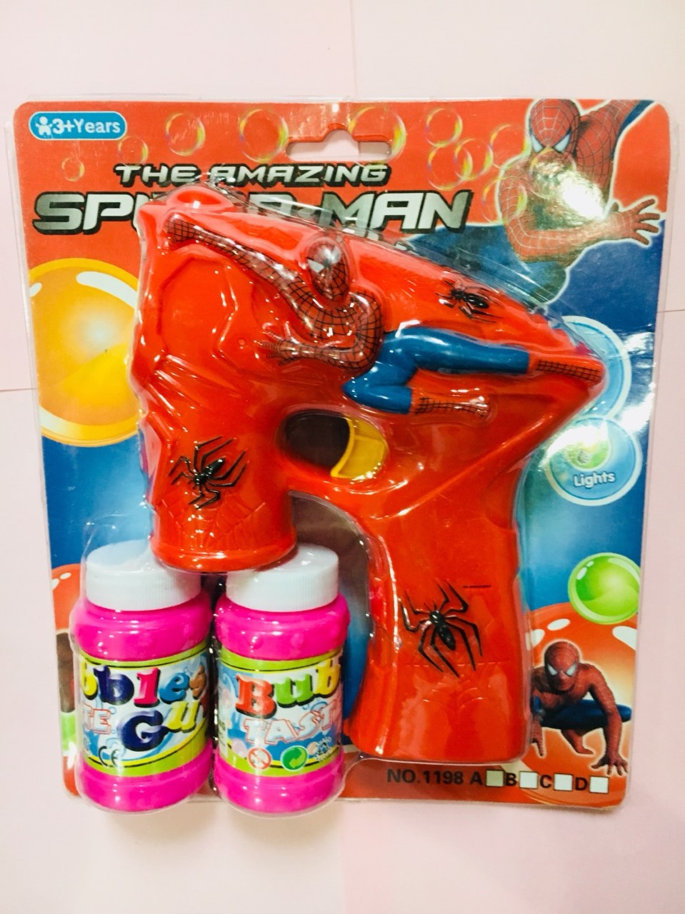 ปืนเป่าฟองสบู่ ปืนบับเบิ้ล ลายสไปเดอร์แมน  Bubble Spiderman