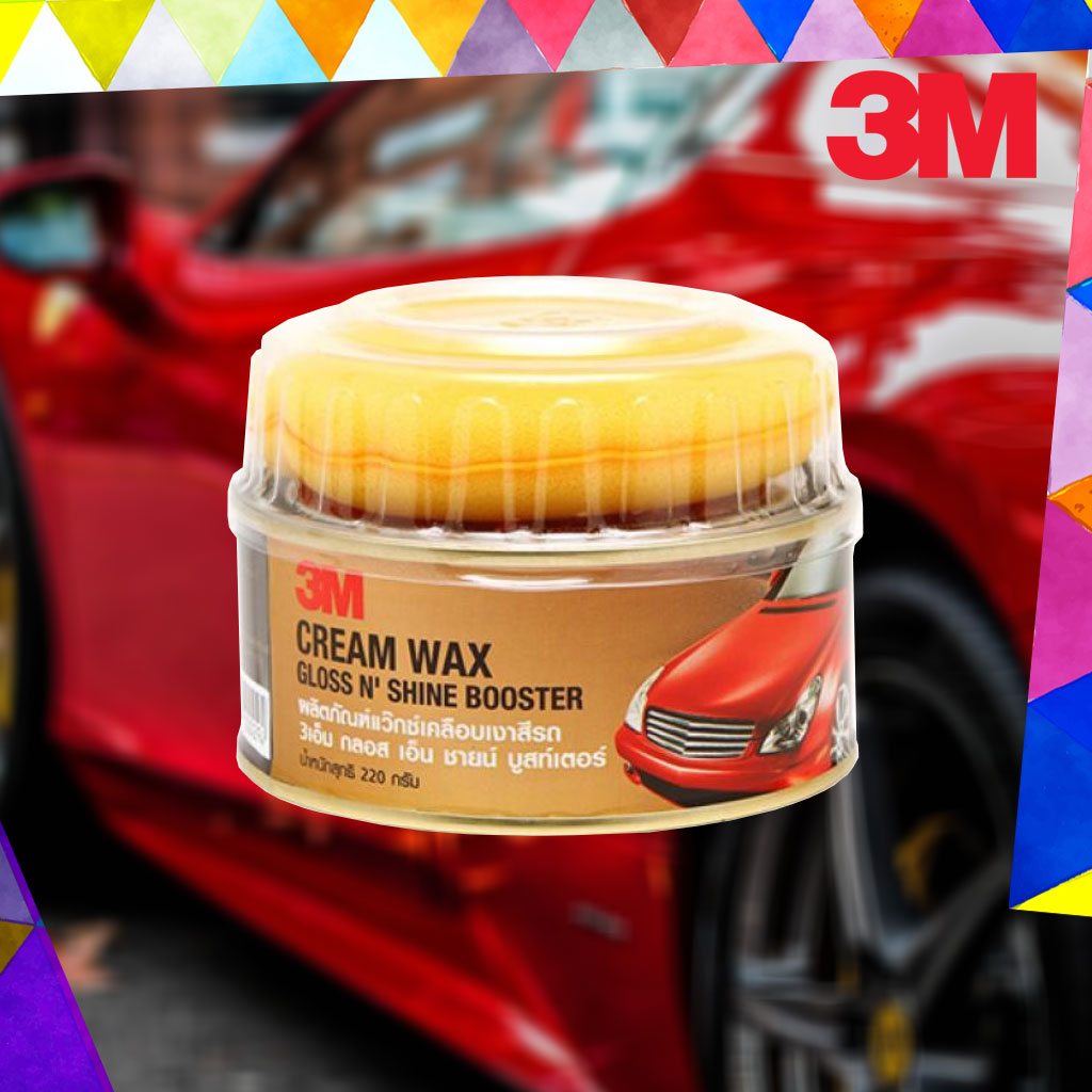 3M ผลิตภัณฑ์แว๊กซ์เคลือบเงาสีรถ Cream Wax Gloss N'Shine Bosster(K20-XS002005451)