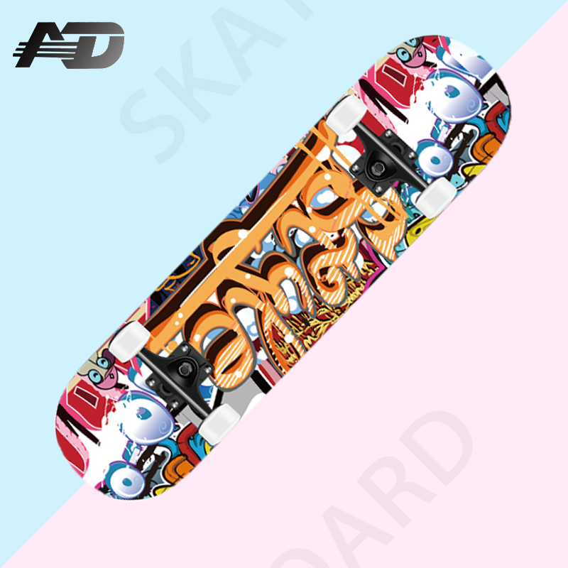 สเก็ตบอร์ดแท้ skateboard for Kids and Adult 7 Layer Maple wood Skateboard Deck with free gift