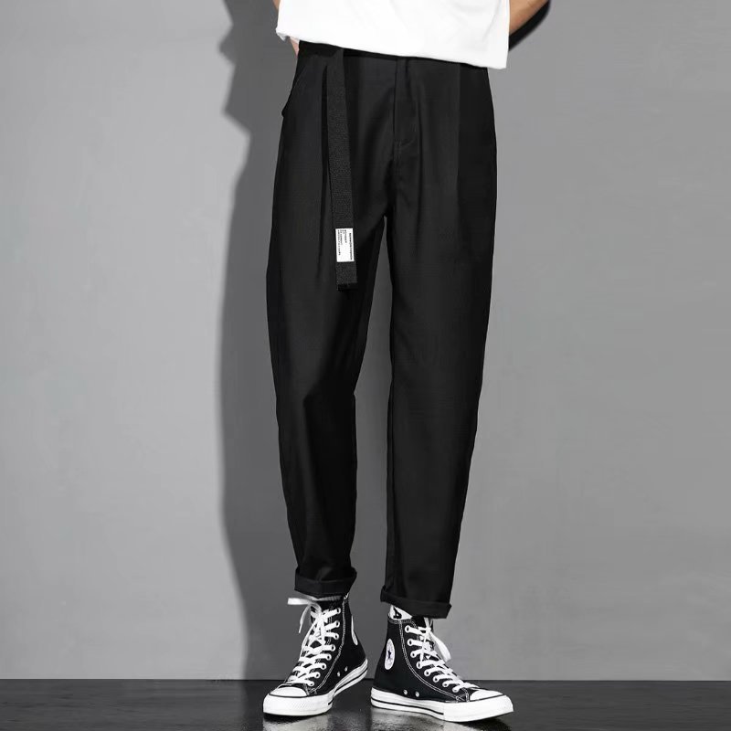 MNO.9 Men Fashion Korean Pants 290 กางเกงขายาวแฟชั่นชาย ทรงหลวม กางเกงขายาววินเทจทรงบอย ทรงสวย ใส่สบาย