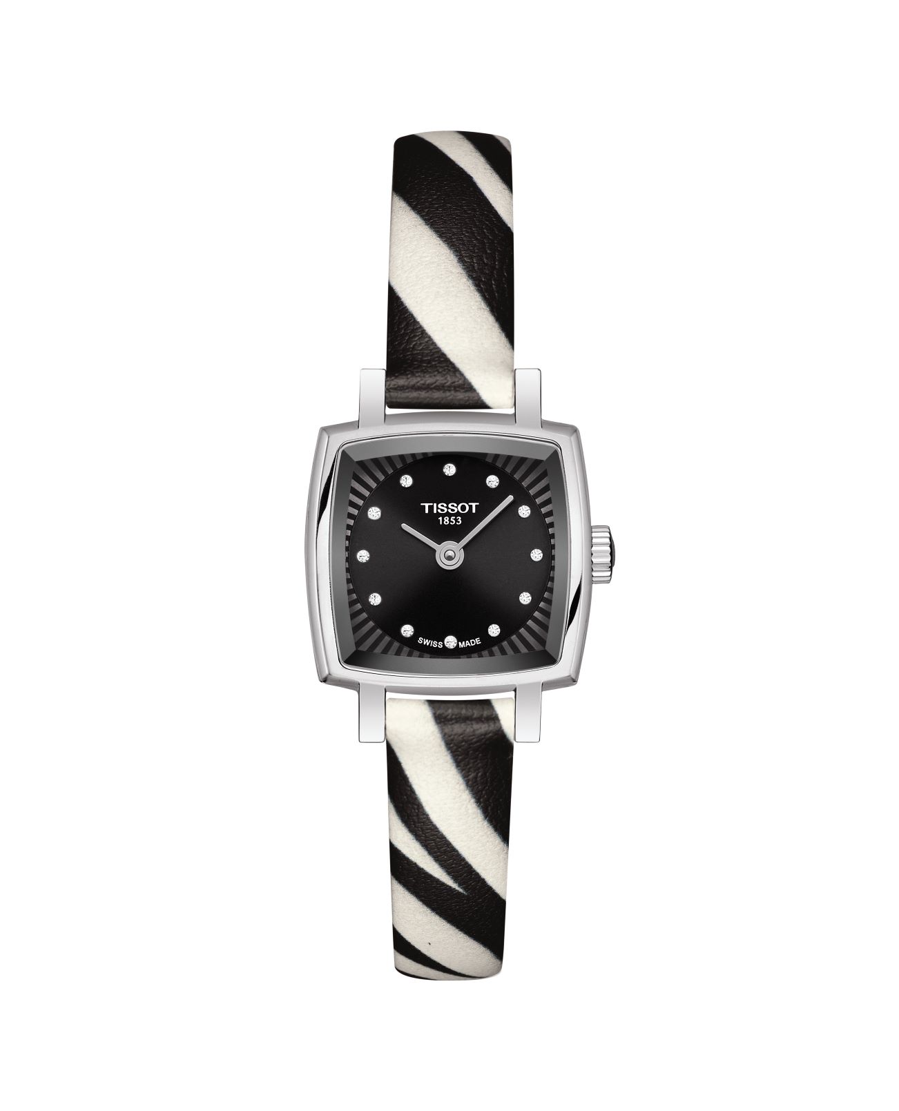 Tissot Lovely ทิสโซต์ เลิฟลี่ สีเงิน สายลายม้าลาย T0581091705600 นาฬิกาผู้หญิง ราคา 12,400 บาท*ส่งฟรี