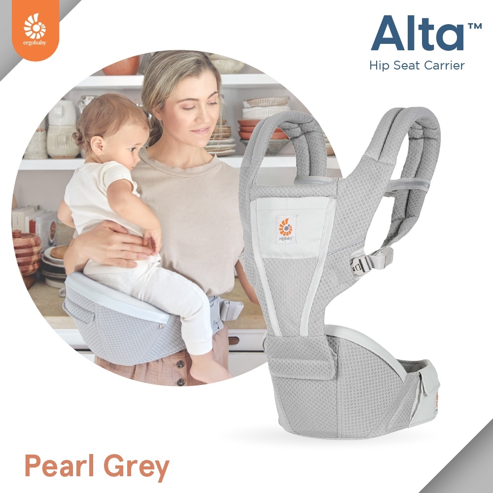 Ergobaby เป้อุ้มเด็ก รุ่น Alta hip seat สำหรับ 4-48 เดือน รุ่นมีเบาะนั่ง ฐานนั่งเสริมโฟมหนาแน่น นุ่มสบาย ระบายอากาศดี เหมาะใช้ทุกวัน