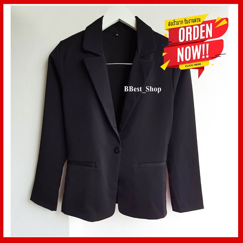 ((fast delivery)) เสื้อสูทผู้หญิงสีดำกรมมีไซต์ใหญ่สวยๆBlack Blue Suits for Women: s m l xl 2xl 3xl-7xl