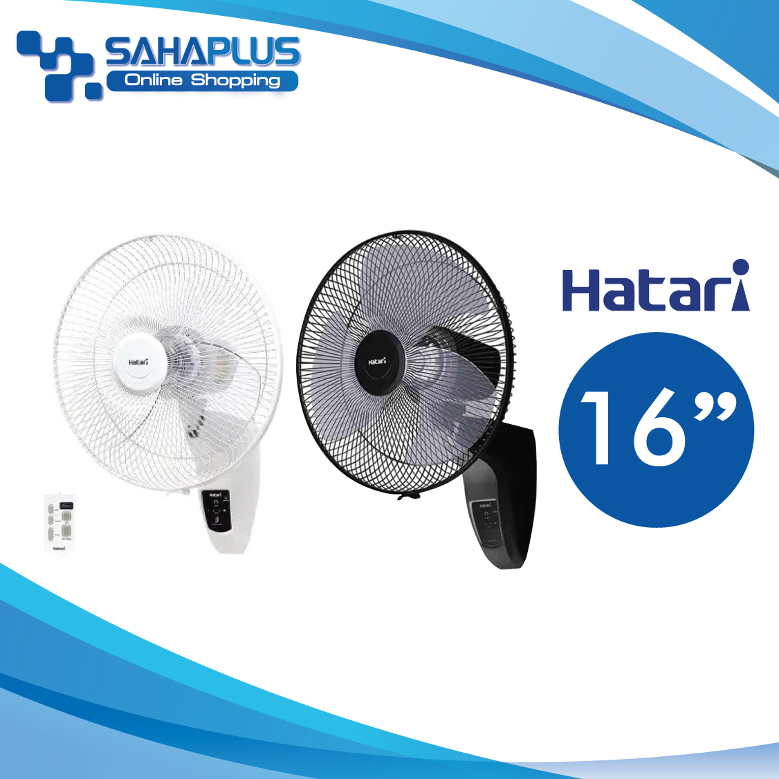 HATARI พัดลมติดผนัง รีโมท ขนาด 16 นิ้ว ฮาตาริ รุ่น HT-W16R6