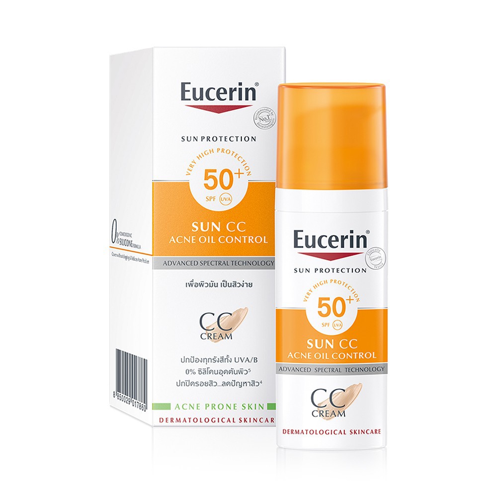 Eucerin SUN DRY TOUCH CC CREAM SPF50+50 ML. ยูเซอริน ซัน ซีซี ครีม เอสพีเอฟ 50+ พีเอ++++ ราคา 1,485 บาท*ส่งฟรี
