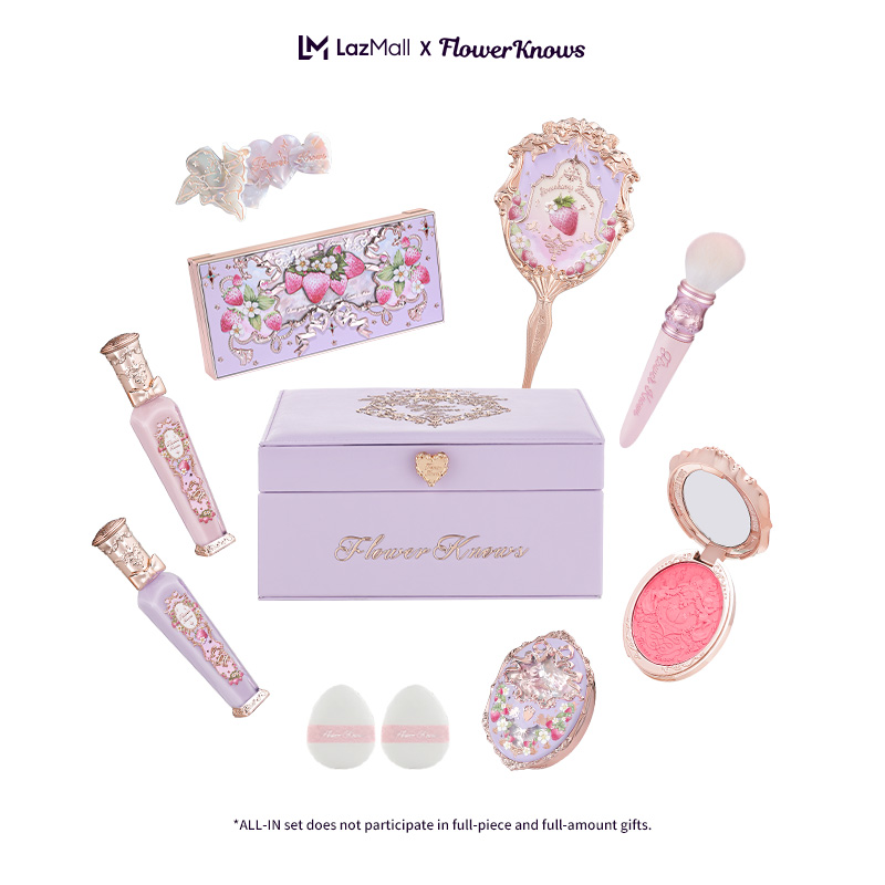Flower Knows Strawberry Rococo Series All-In Makeup Gift Set/9Th Anniversary Limited Edition Gift Set ราคา 4,700 บาท*ส่งฟรี