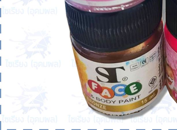 สีเพ้นท์หน้า เพ้นท์ตัว 15ml. ST Face & Body Paint มีหลายสีให้เลือก (1 ขวด)