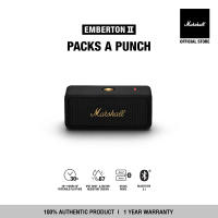 MARSHALL EMBERTON II BLACK & BRASS - รับประกัน 1 ปี + ส่งฟรีทั่วไทย (ลำโพงบลูทูธ ลำโพงพกพา ลำโพง marshall ของแท้)