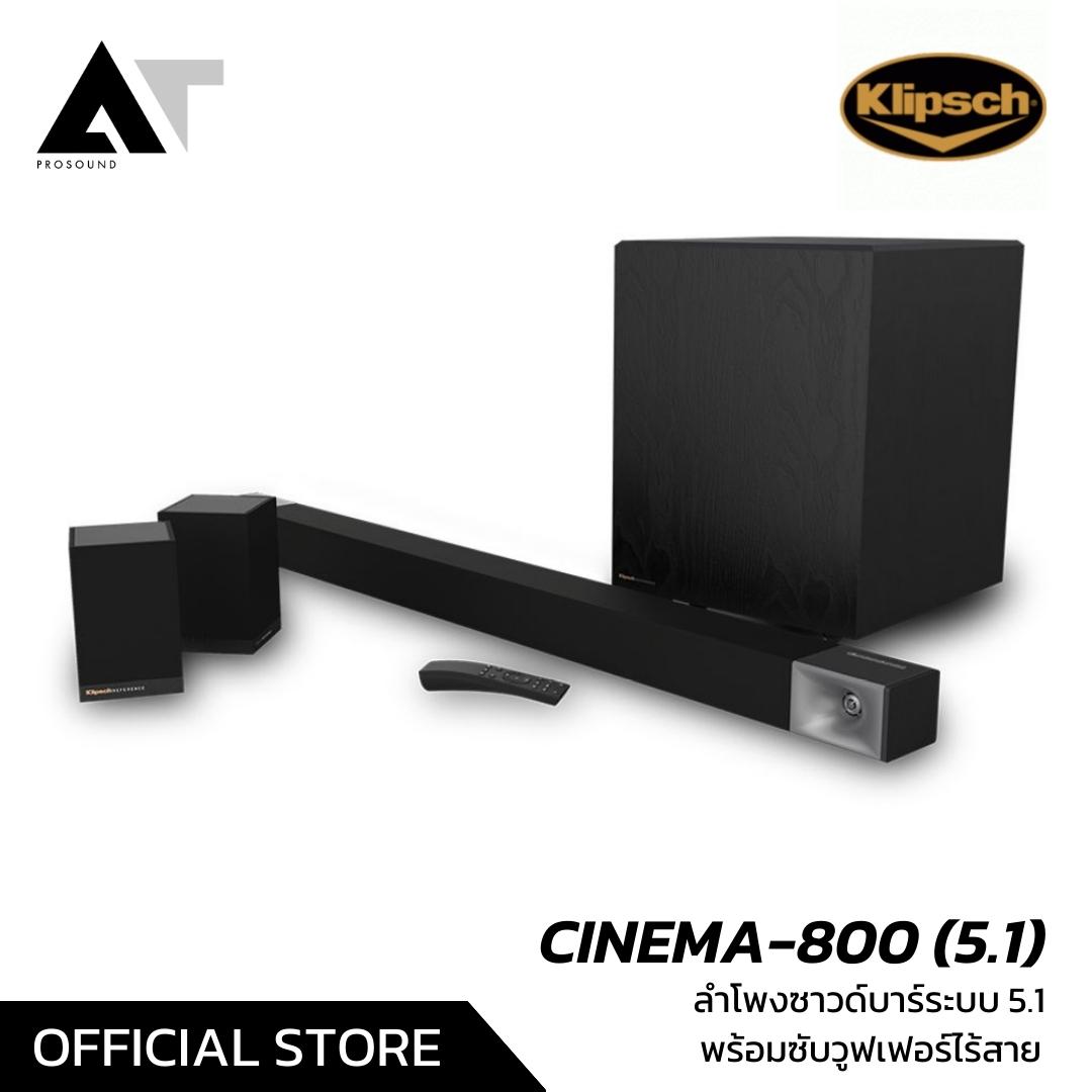 KLIPSCH CINEMA 800 (5.1) ลำโพงซาวด์บาร์ระบบ 5.1 พร้อมซับวูฟเฟอร์ไร้สาย AT Prosound ราคา 49,900 บาท*ส่งฟรี