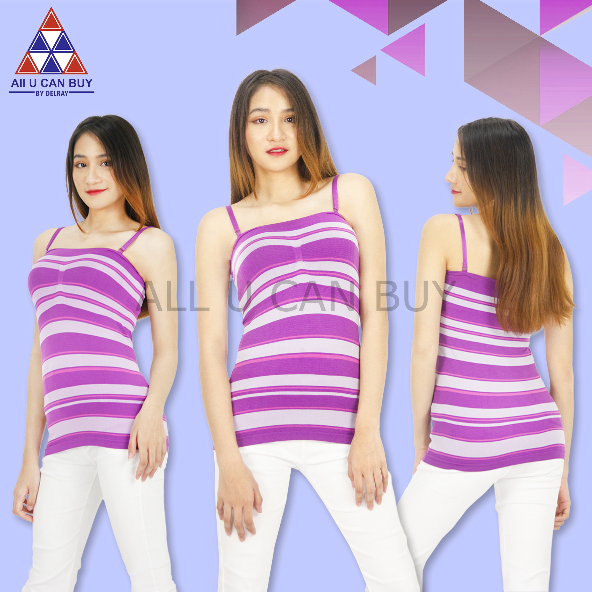 ALL U CAN BUY เสื้อ เสื้อสายเดี่ยว เสื้อสายเดี่ยวแฟชั่น เสื้อลายทาง เสื้อแฟชั่นราคาถูก ราคา 14 บาท*ส่งฟรี