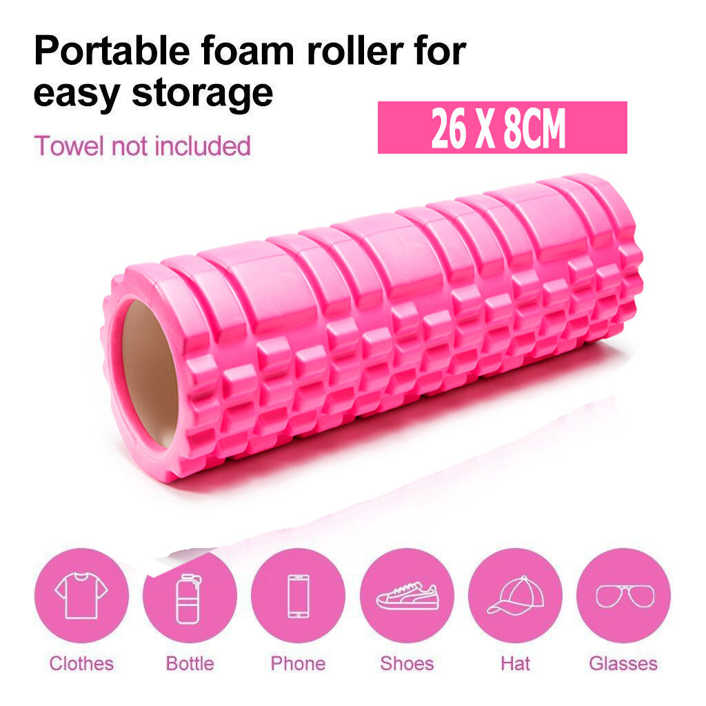โฟมโรลเลอร์ โฟมนวดกล้ามเนื้อ สำหรับเล่นกีฬา โฟมโยคะ Yoga Foam Roller Massage (26 x 8 CM) สามารถเลือกได้ 4 สี