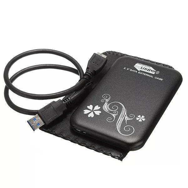 เคส box External USB 3.0 ถึง SATA กล่องใส่ฮาร์ดดิสก์ External Hard Drive Case  Enclosure HDD Case  สำหรับ 2.5 นิ้ว SSD กล่องแปลงฮาร์ดดิสก์ไดรฟ์ USB 3.0 to SATA For 2.5  HDD Hard Disk Drive With USB Power Cable usb sata สายแปลงusb to sata