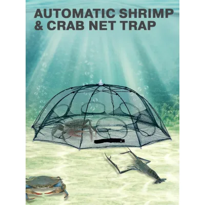 ตาข่ายดักจับปูและกุ้ง มุ้งดักปลา Automatic Shrimp & Crab Net Trap