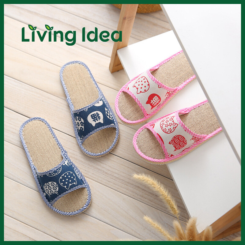 Living idea รองเท้าแตะในบ้าน รองเท้าแตะ รองเท้าใส่ในบ้าน กันลื่น นิ่มใส่สบาย เปิดนิ้วเท้า Slippers ของใช้ในห้องนอน