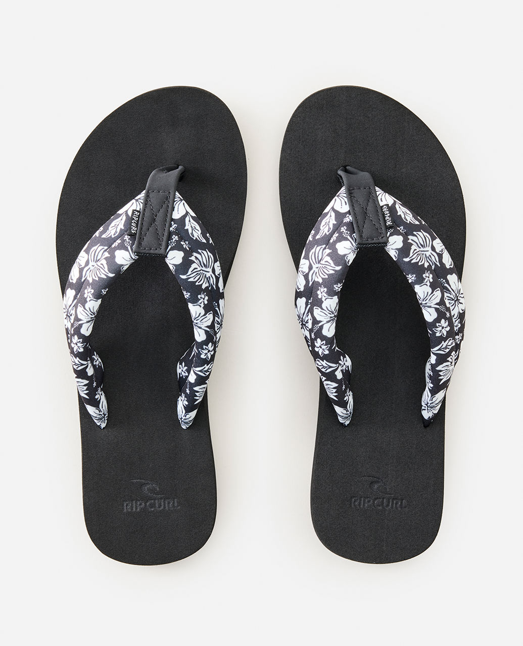 Ripcurl Women's Black Sandals 17Jwot Freedom Plush Bloom Open Toe ราคา 832 บาท*ส่งฟรี