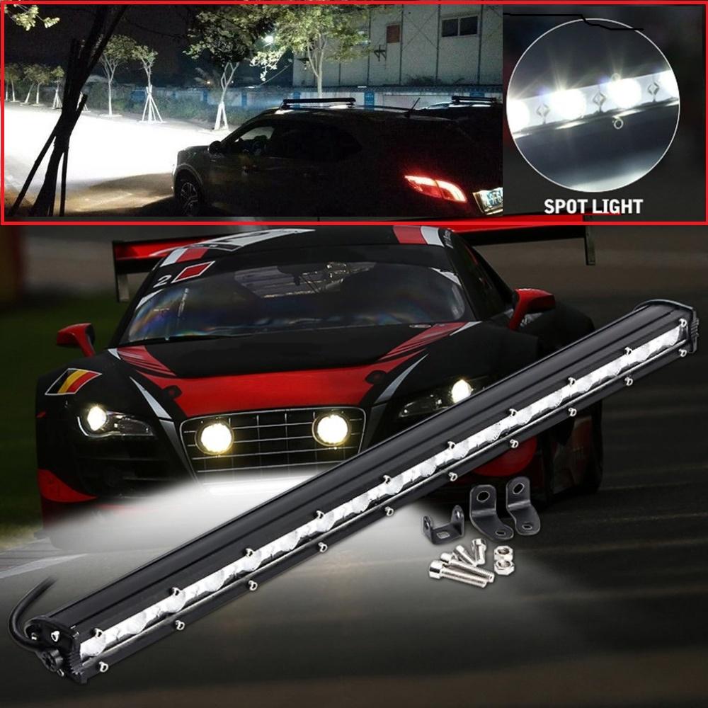 LED Light Bar ไฟรถยนต์ 54 W บาร์ยาว 19 นิ้ว ทรงตรง ไฟหน้ารถ ไฟท้าย สำหรับอะไหล่รถ อุปกรณ์รถยนต์ รถสิบล้อ รถบรรทุก รถ Jeep ATV เรือประมง เรือยอชท์ รถบรรทุก รถสิบล้อ เเสงพุ่งสว่างมาก งานพรีเมี่ยม เเสงขาว 12V-24V จำนวน 1 ชิ้น