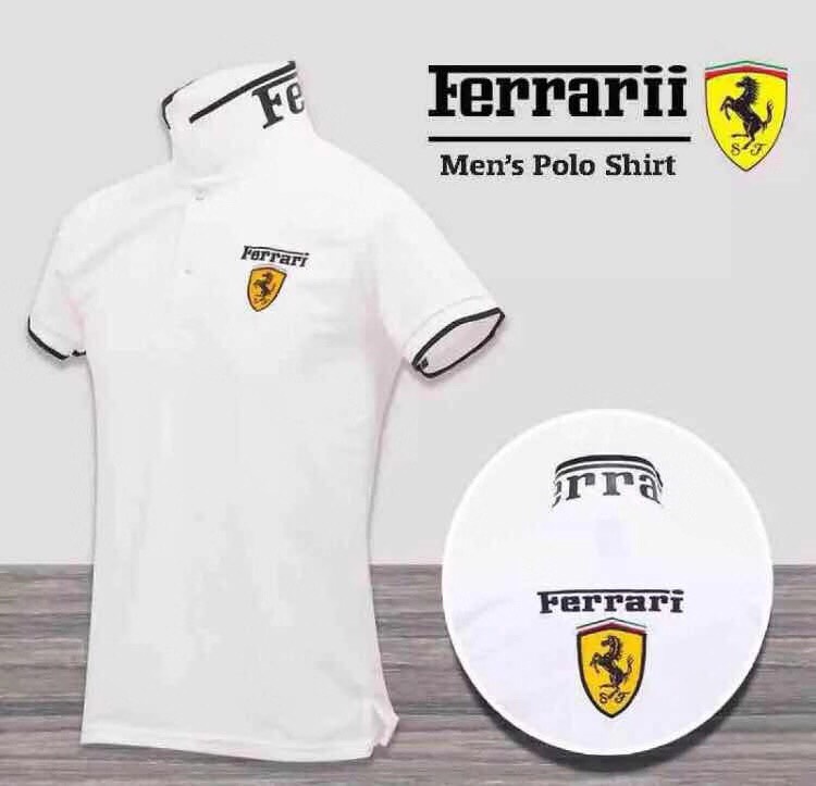 เสื้อโปโล เสื้อคอปก สำหรับผู้ชายงานปัก  ferrarri