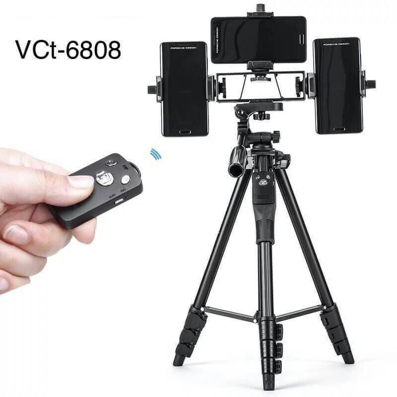 Yunteng VCT-6808 ขาตั้งกล้องและมือถือ พร้อมรีโมทบลูทูธ