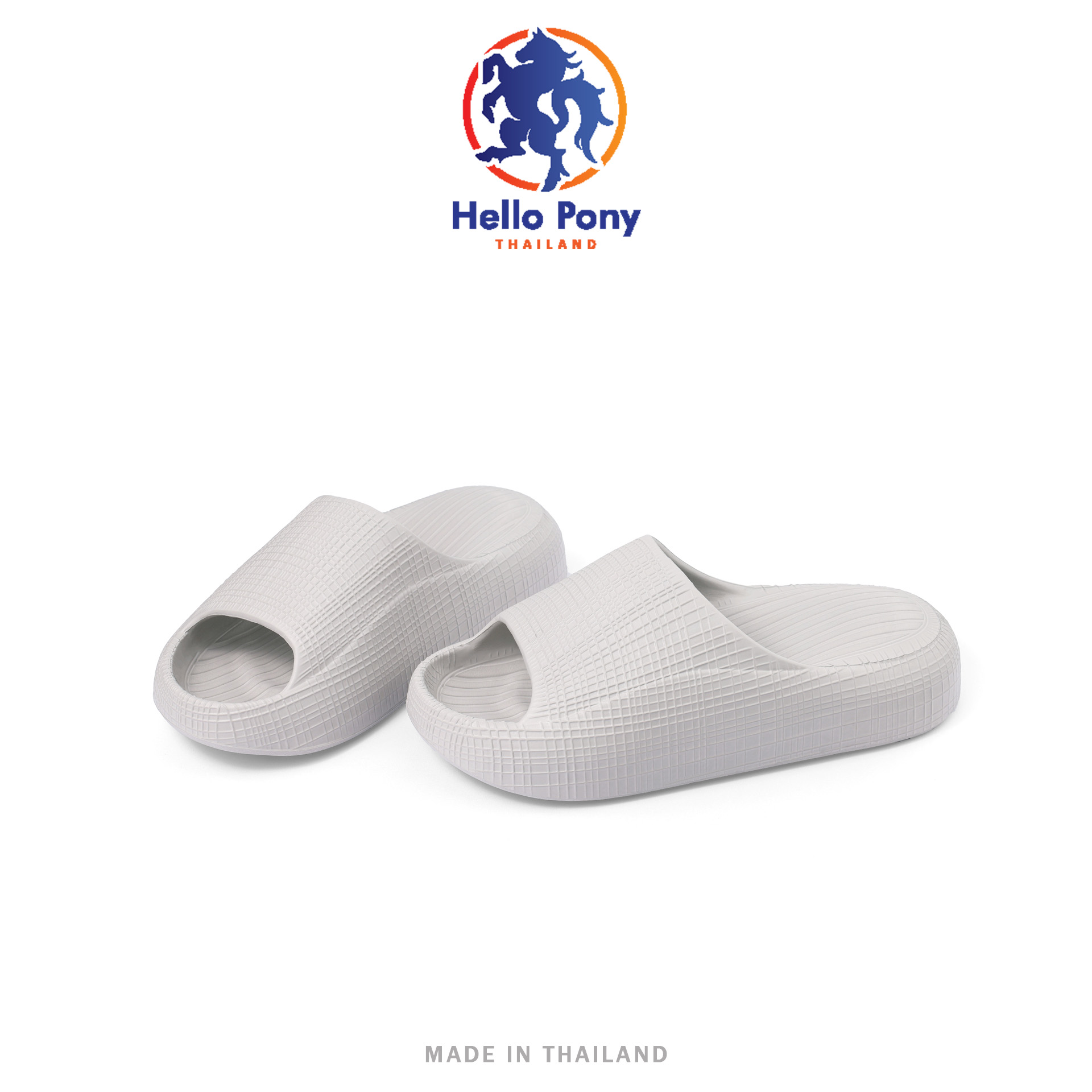 Hello Pony รองเท้าแตะ แบบสวม ลายตาราง พื้นหนานุ่ม รุ่น MHM4013