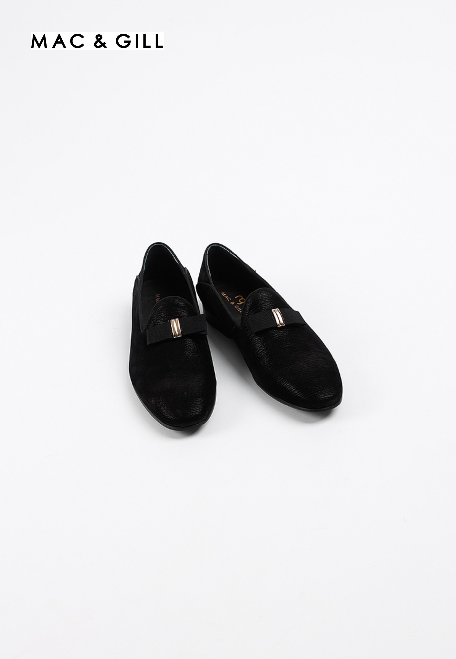 MAC&GILL LOAFER SHOES FOR CASUAL AND FORMAL EVENING WEAR รองเท้าผู้ชายหนังแท้แบบสวมสีดำโลฟเฟอร์ VELVET ราคา 6,990 บาท*ส่งฟรี