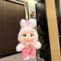 Y2E2noa Shop🎀 พวงกุญแจตุ๊กตาครอบครัวกระต่ายพวงกุญแจตุ๊กตาไวนิลสำหรับกระเป๋าเป้สะพายหลังกระเป๋าเด็กน่ารักตกแต่ง1ชิ้น