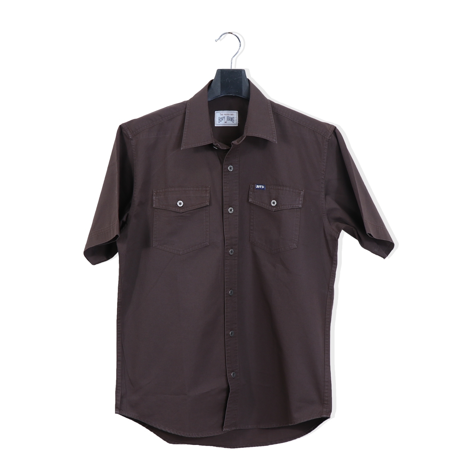 Bovy ฺBrown Shirt  - เสื้อเชิ้ตแขนสั้นสีน้ำตาล  รุ่นBA 3596-BR-09