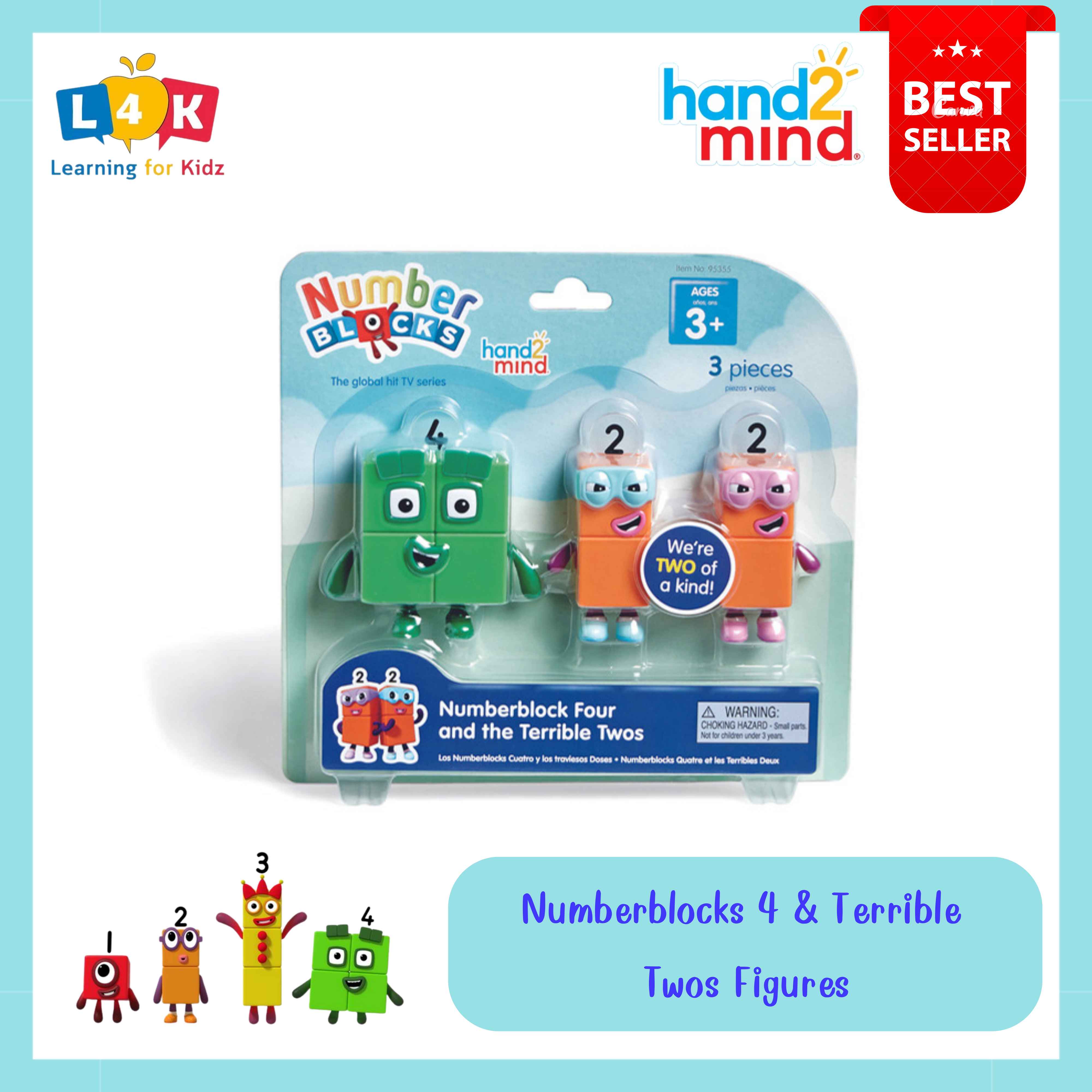 [อายุ 3+] นัมเบอร์บล็อกฟิกเจอร์ 4 และ 2 (Numberblocks : 4 & Terrible Twos Figures) [Hand2Mind] ราคา 790 บาท*ส่งฟรี
