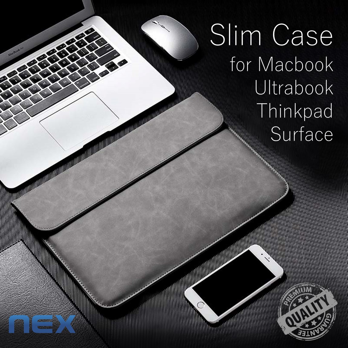 NEX เคสแล็ปท็อป เคสMacbook Ultrabook เคสโน็ตบุ๊ค 13.3 ,15.4 นิ้ว ดีไซน์เรียบหรู บางเบา กันรอยกันกระแทก Ultra Slim Case for Laptop Macbook Air Pro Thinkpad Surface Laptop 13.3 ,15.4 inch