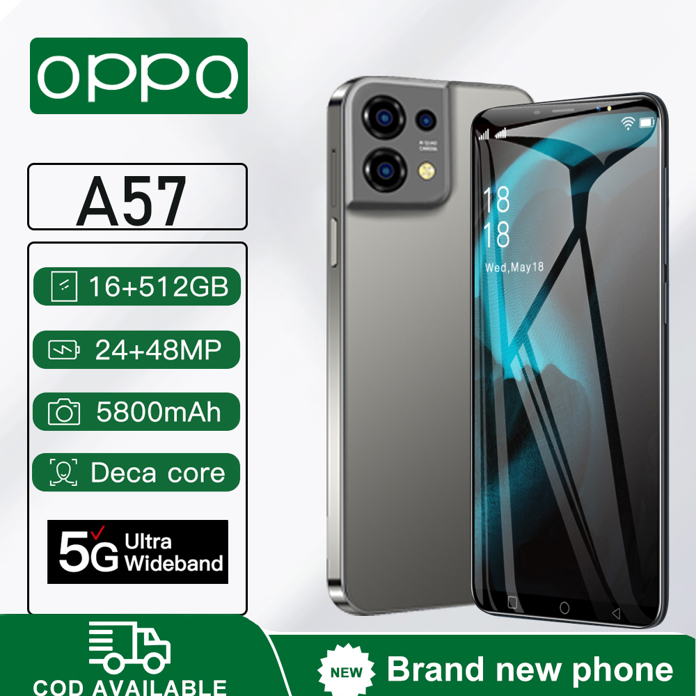 【รับประกัน 1 ปี】 0PPQ A57 5G 7.5นิ้ว โทรศัพท์มือถือ รองรับ2ซิม Smartphone 4G/5G แรม12GB รอม512GB โทรศัพท์ถูกๆ Android 12.0 Mobile phone โทรศัพท์ ถูกๆ ดี มือถือราค ราคา 799 บาท*ส่งฟรี
