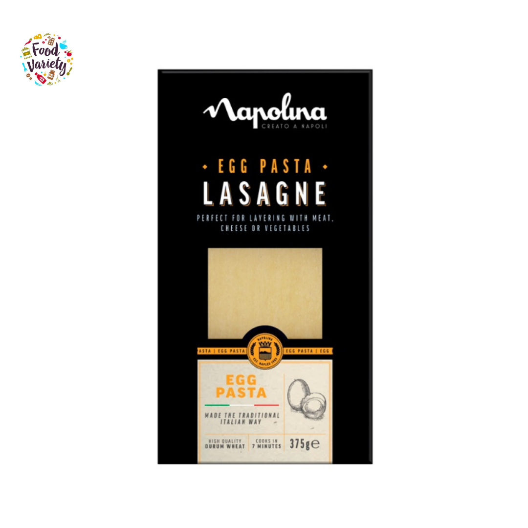 Napolina Egg Pasta Lasagne 375g นาโพลิน่า พาสต้าลาซานญ่าไข่ 375กรัม