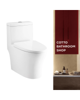 COTTO สุขภัณฑ์ชิ้นเดียว (ท่อลงพื้น) รุ่น พร้อมท์ C11004H