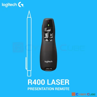 Logitech R400 Laser Presentation Remote ( Wireless ) Black - รีโมทพรีเซนไร้สาย