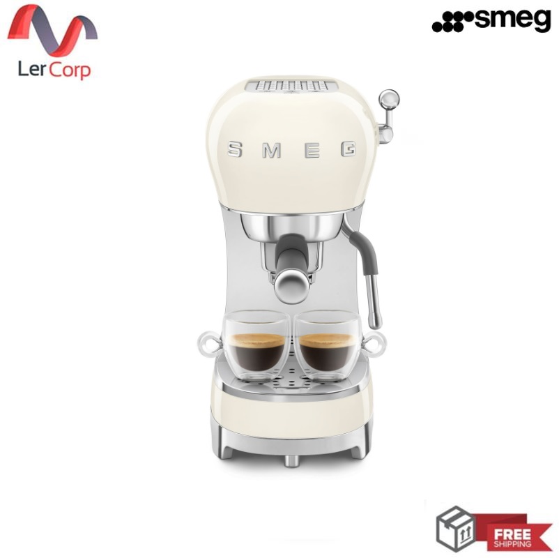 เครื่องชงกาแฟ (Smeg) 50’Retro Style Aesthetic รุ่น ECF02CREU สีครีม ราคา 31,790 บาท*ส่งฟรี