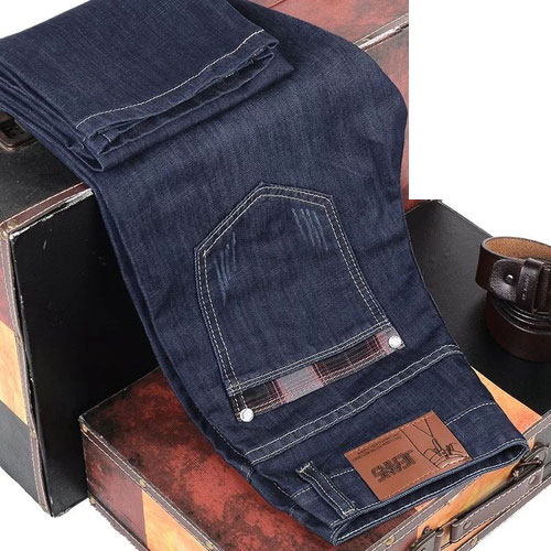 Men Jeans Summer Thin Breathable Soft Mid Straight Regular Men