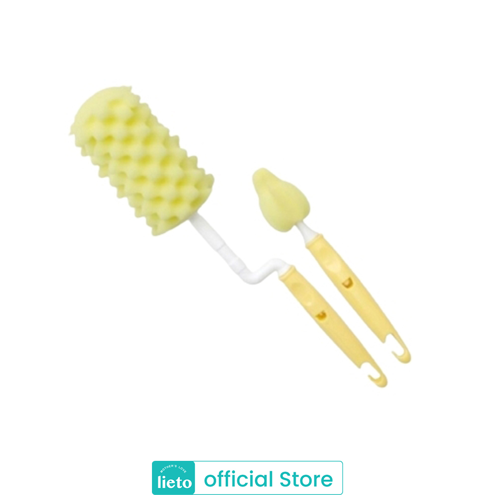 1.Lieto แปรงล้างขวดนมคอกว้าง + แปรงล้างจุกนม ราคา 260 บาท*ส่งฟรี