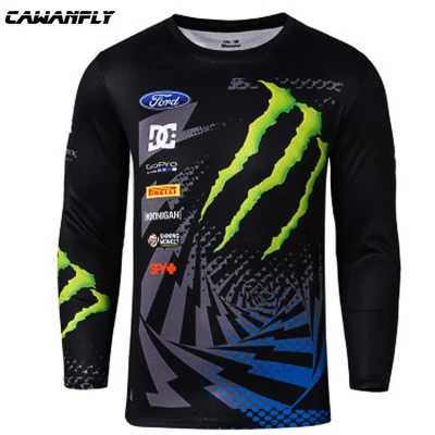 Ghostclaw Descent Motocross Top Cycling Clothing Men Long Sleeve Summer Mountain Bike Motocross Suit Quick-drying Clothing