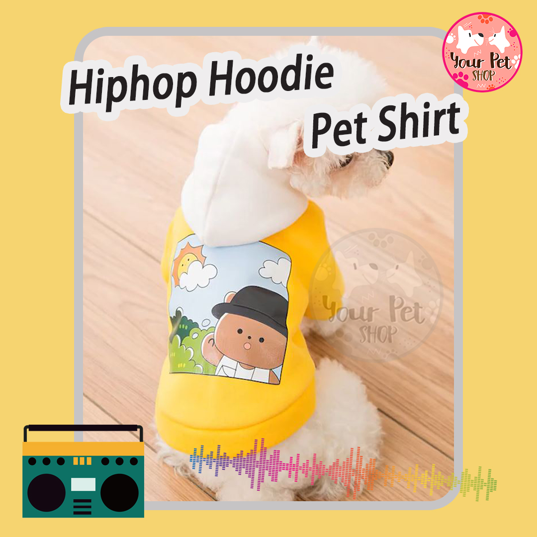 Hip Hop Hoodie Pet Shirt เสื้อฮูดของสัตว์เลี้ยง เสื้อหมา เสื้อแมว ชุดหมา ชุดแมว